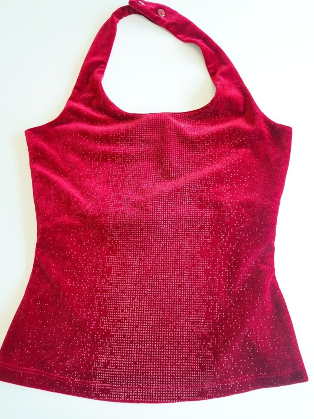 Vintage my michelle red bedazzled going out top size medium y2k 90s